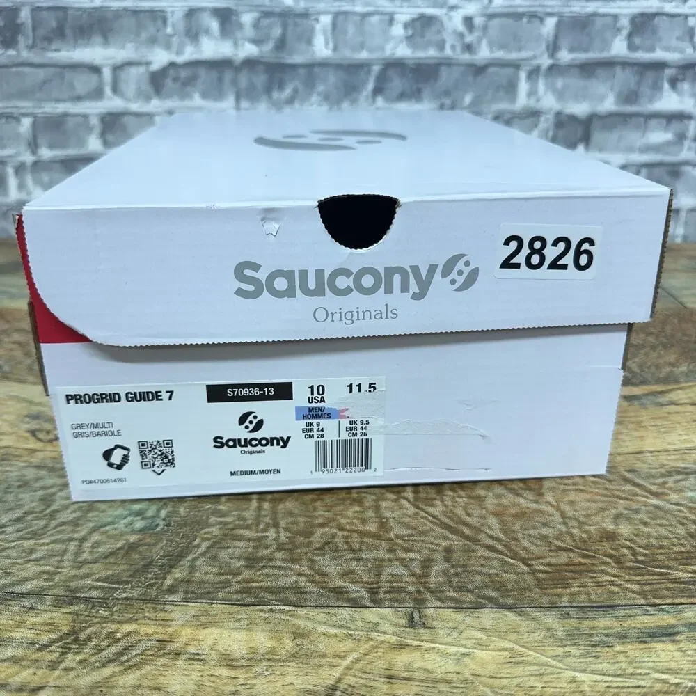 Saucony ProGrid Guide 7 Grey Orange Lime Shoes Sneakers S70936-13 Mens 10 New